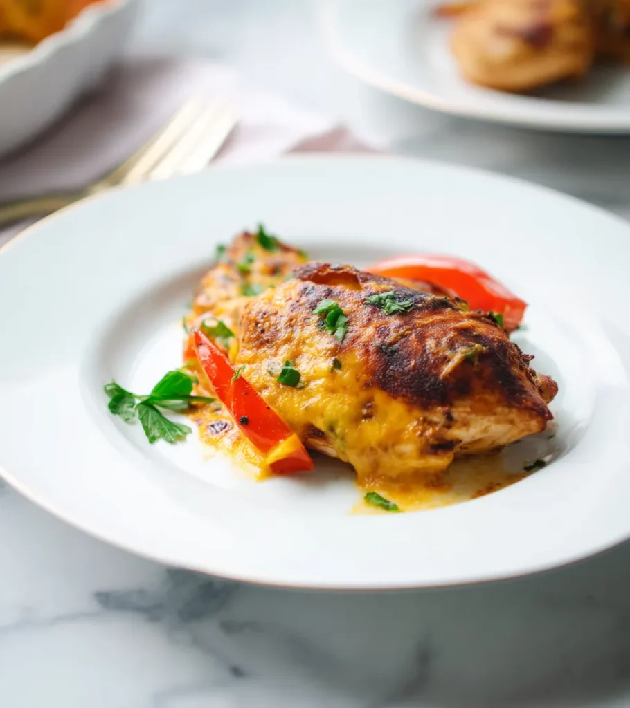 Cheesy Baked Fajita Chicken recipe by Pearl recipes 3