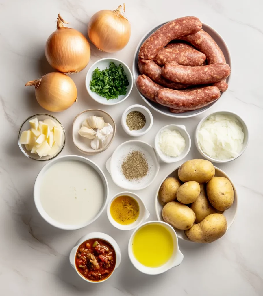 Italian Sausage and Potato Soup ingredients by Pearl recipes