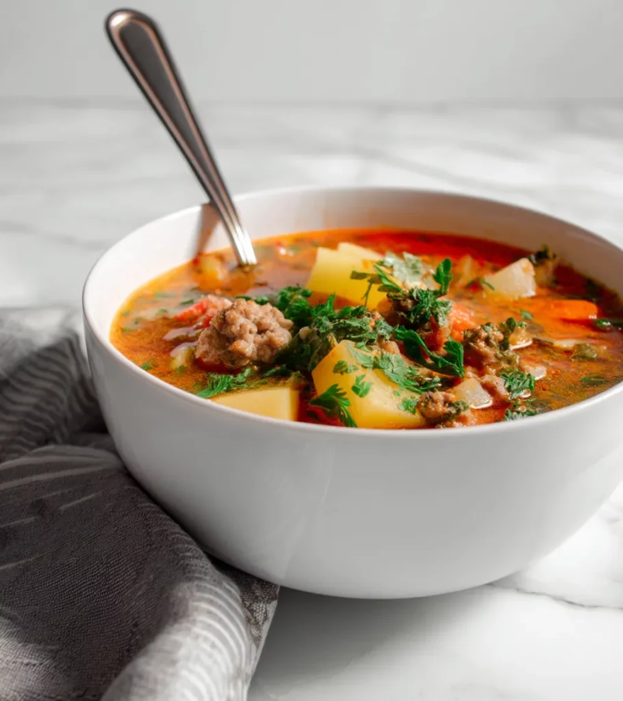 Italian Sausage and Potato Soup recipe by Pearl recipes Main