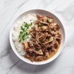 Beef Stroganoff with Leftover Prime Rib recipe by Pearl recipes Main_converted