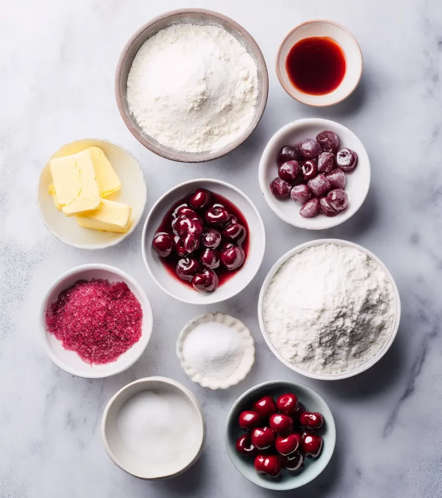 Cherry Kiss Cookies ingredients by Pearl recipes