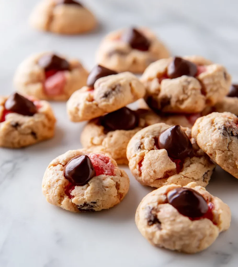 Cherry Kiss Cookies recipe by Pearl recipes 3