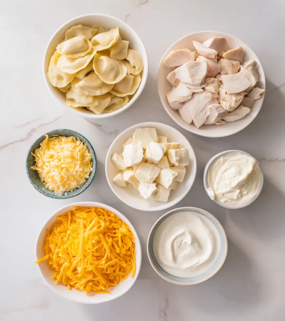 Chicken Pierogi Casserole ingredients by Pearl recipes