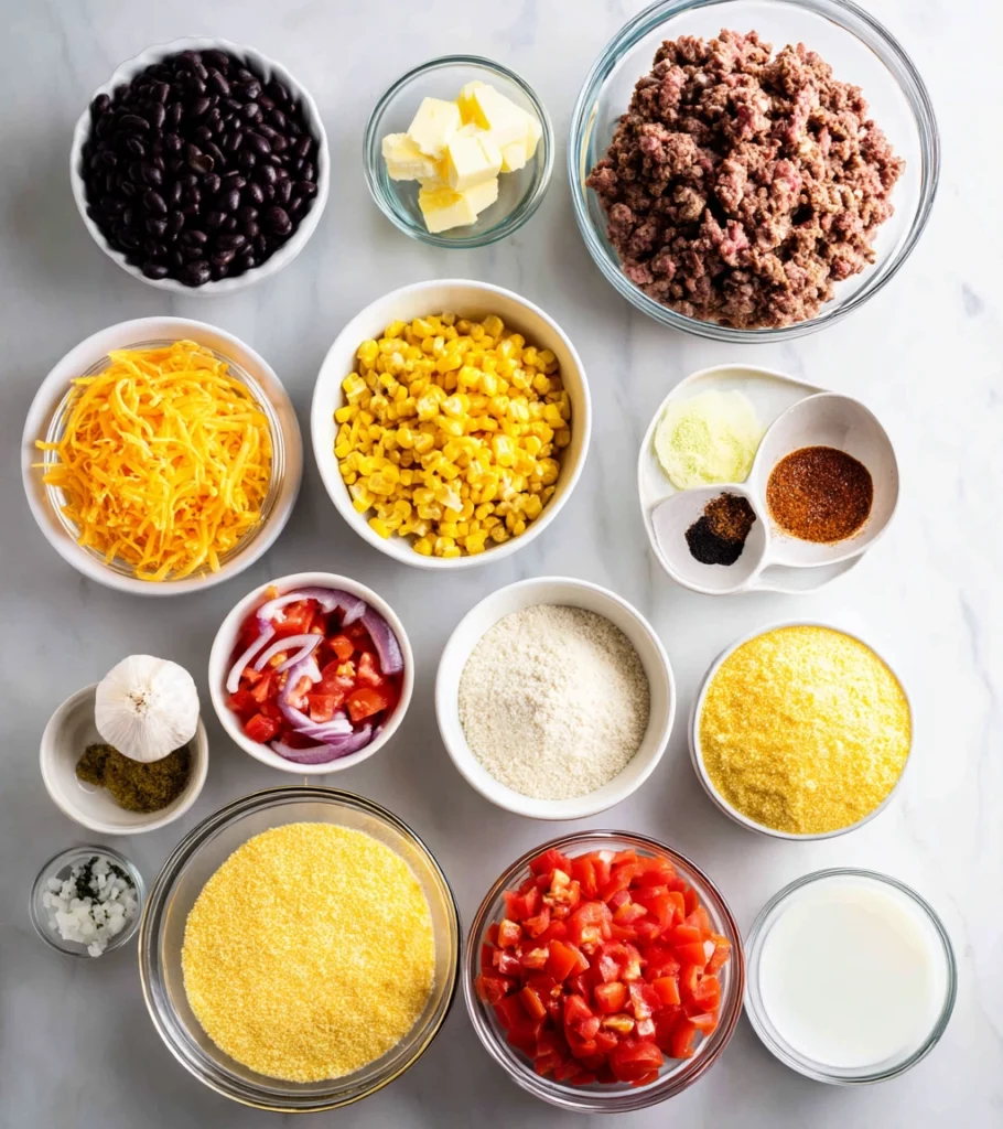 Cowboy Cornbread Casserole recipe by Pearl recipes. 3