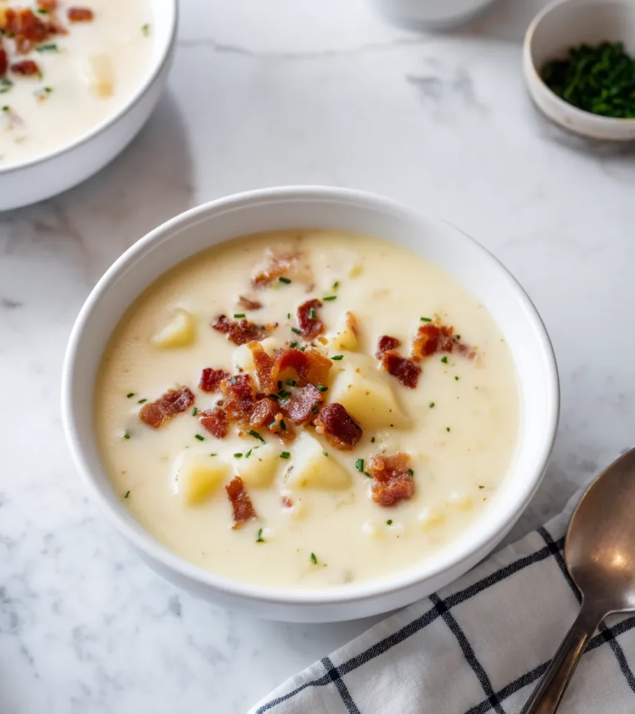 Creamy Potato and Bacon Soup recipe by Pearl recipes Main
