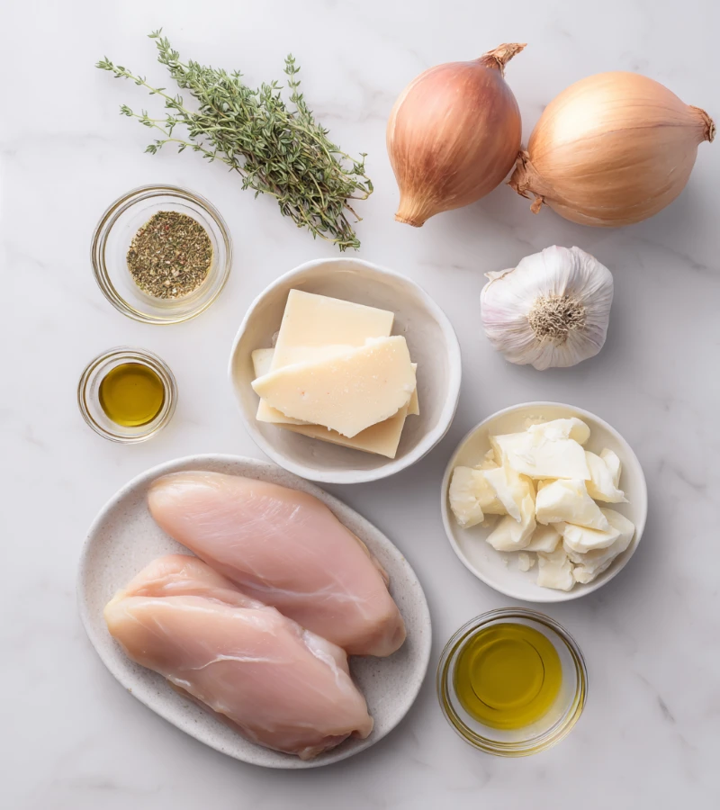 French Onion Stuffed Chicken ingredients by Pearl recipes_converted