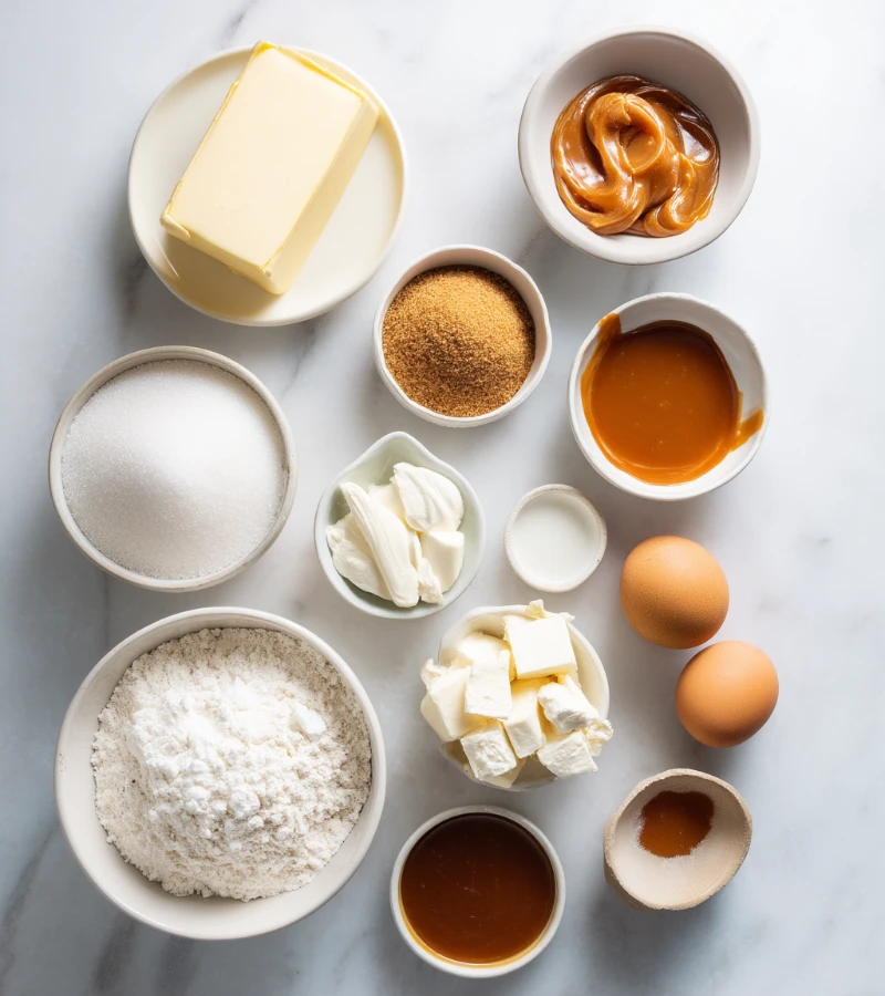 Salted Caramel Cheesecake Cookies ingredients by Pearl recipes_converted