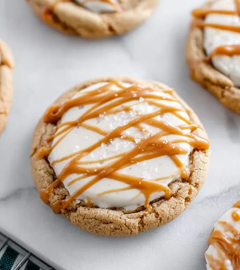 Salted Caramel Cheesecake Cookies recipe by Pearl recipes 3