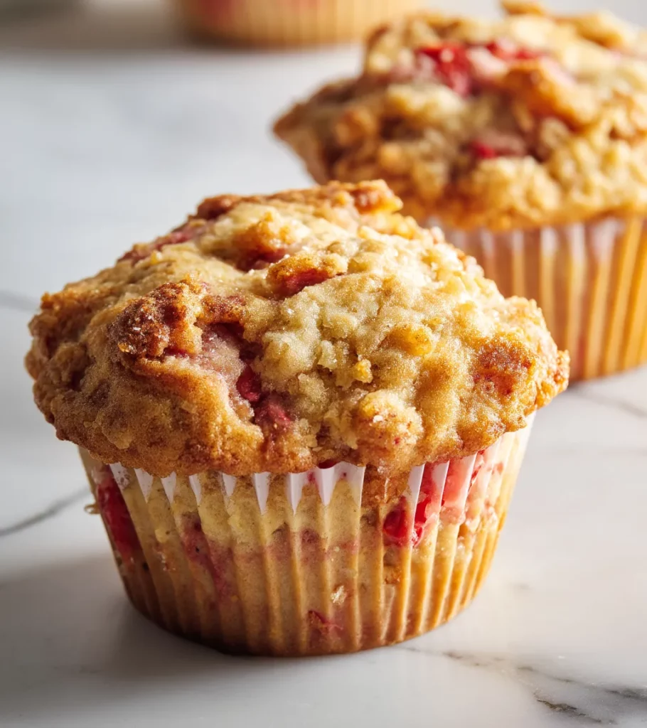 Strawberry Rhubarb Muffin Recipe recipe by Pearl recipes 3
